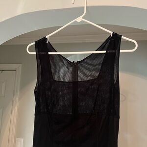 Dolce & Gabbana 1990s sheer mesh square neck lace slip dress